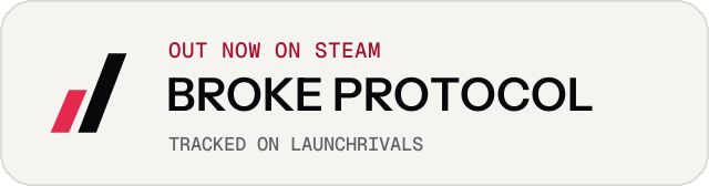 Light launch badge for BROKE PROTOCOL
