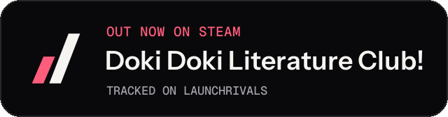 Dark launch badge for Doki Doki Literature Club!