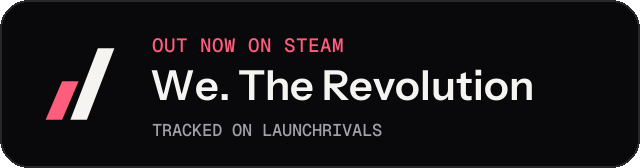 Dark launch badge for We. The Revolution