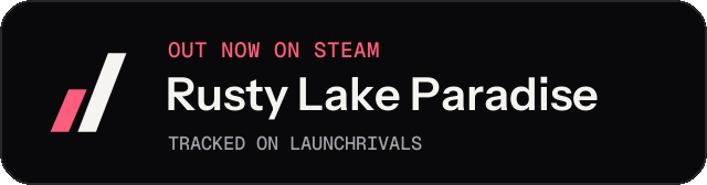 Dark launch badge for Rusty Lake Paradise