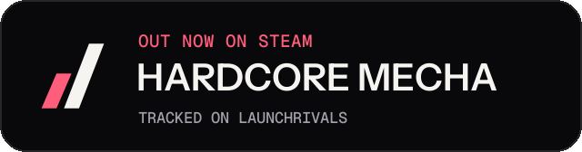Dark launch badge for HARDCORE MECHA