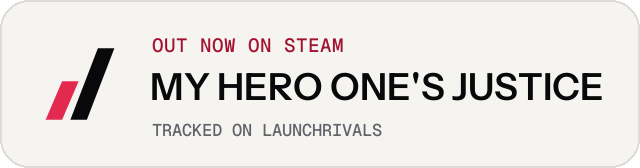 Light launch badge for MY HERO ONE'S JUSTICE