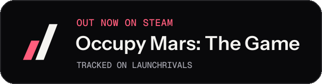 Dark launch badge for Occupy Mars: The Game