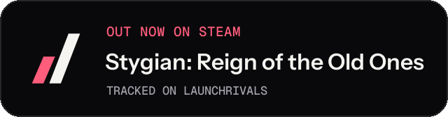 Dark launch badge for Stygian: Reign of the Old Ones