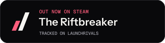 Dark launch badge for The Riftbreaker