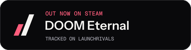 Dark launch badge for DOOM Eternal