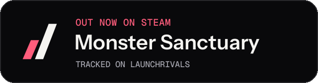 Dark launch badge for Monster Sanctuary