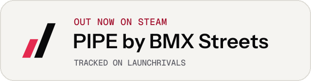 Light launch badge for PIPE by BMX Streets