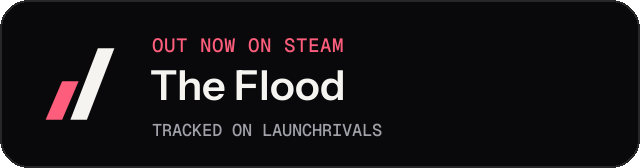 Dark launch badge for The Flood