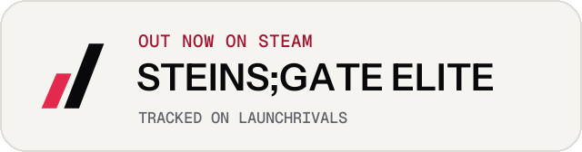 Light launch badge for STEINS;GATE ELITE