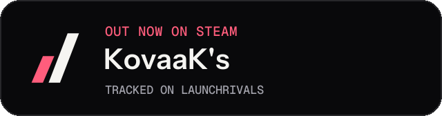 Dark launch badge for KovaaK's