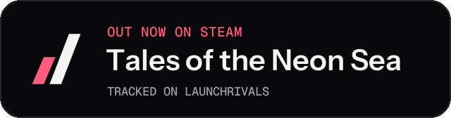 Dark launch badge for Tales of the Neon Sea