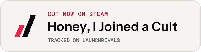 Light launch badge for Honey, I Joined a Cult