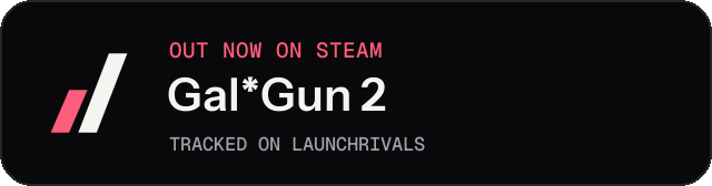 Dark launch badge for Gal*Gun 2