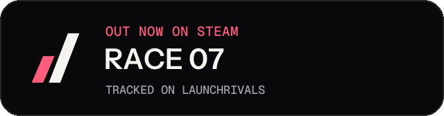 Dark launch badge for RACE 07