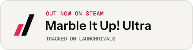Light launch badge for Marble It Up! Ultra