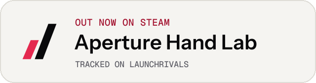 Light launch badge for Aperture Hand Lab