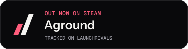 Dark launch badge for Aground