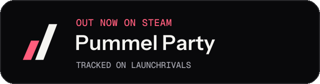 Dark launch badge for Pummel Party