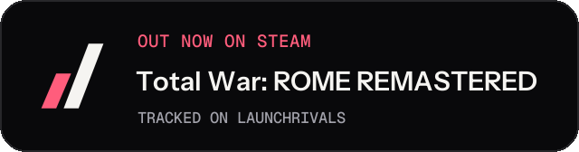 Dark launch badge for Total War: ROME REMASTERED