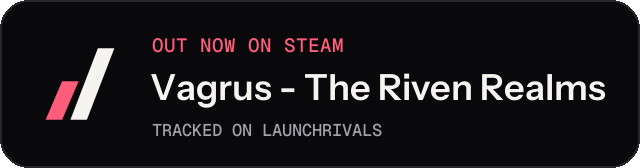 Dark launch badge for Vagrus - The Riven Realms