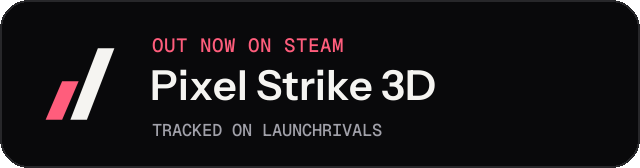 Dark launch badge for Pixel Strike 3D