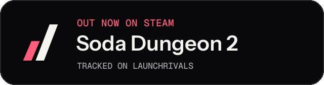 Dark launch badge for Soda Dungeon 2