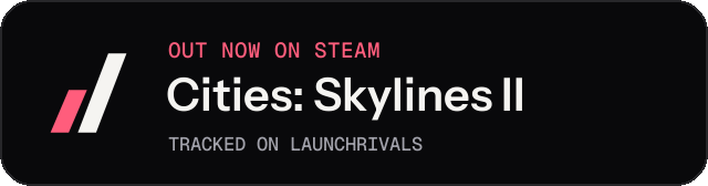 Dark launch badge for Cities: Skylines II