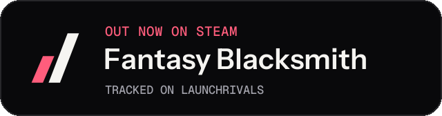 Dark launch badge for Fantasy Blacksmith
