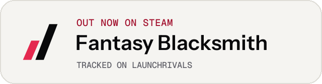 Light launch badge for Fantasy Blacksmith