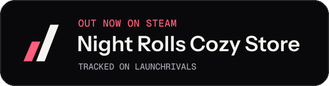 Dark launch badge for Night Rolls Cozy Store