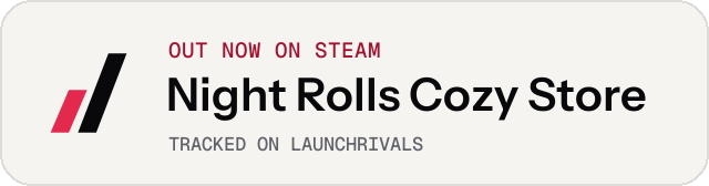 Light launch badge for Night Rolls Cozy Store