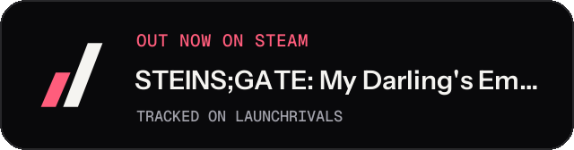 Dark launch badge for STEINS;GATE: My Darling's Embrace