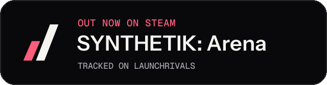 Dark launch badge for SYNTHETIK: Arena