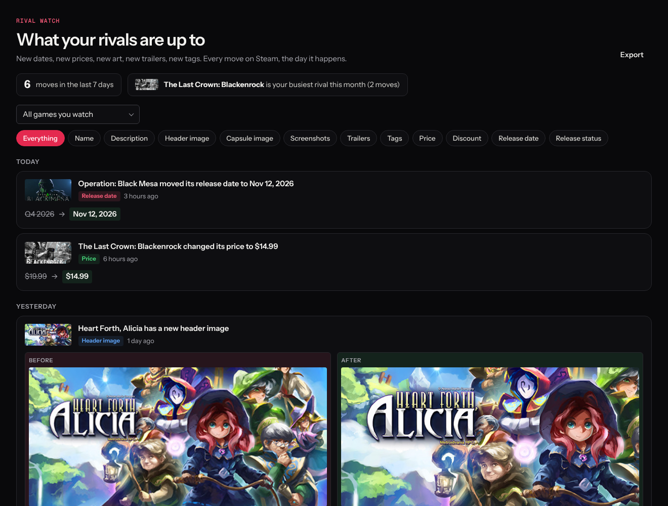 Rival Watch in LaunchRivals
